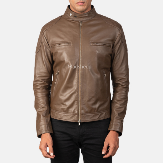 Biker Men's Genuine Leather Jacket Premium Quality - MDPB 403